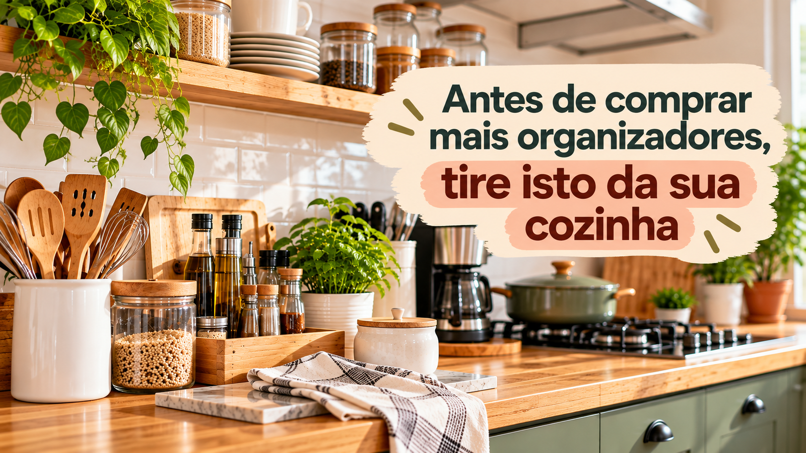 Antes de comprar mais organizadores: organize a cozinha primeiro